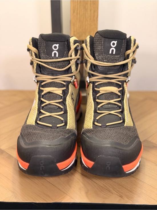 On Running Other - On Waterproof Lace-Up Hiking Boots Ankle Black/Beige/Orange Mens US 9 EU 42.5
